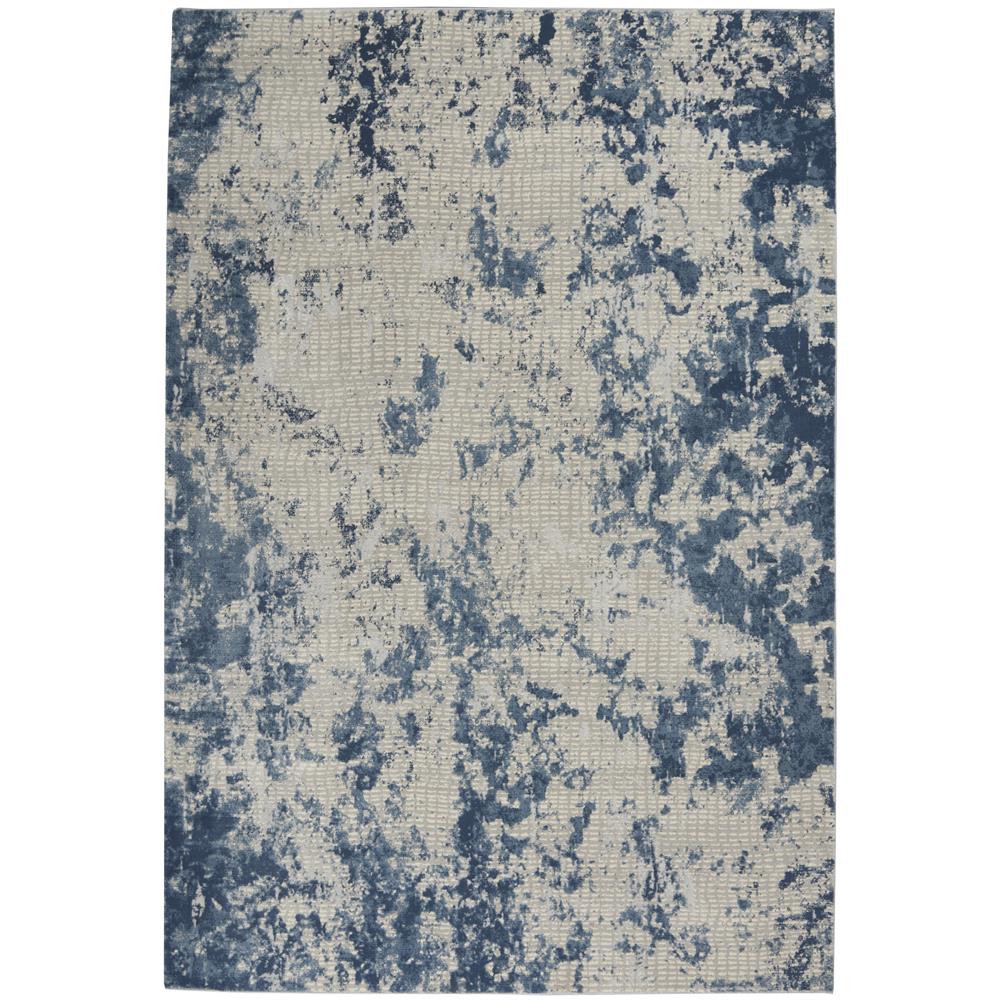 Nourison RUS16 Grey/Blue Rustic Textures Area Rug, 3