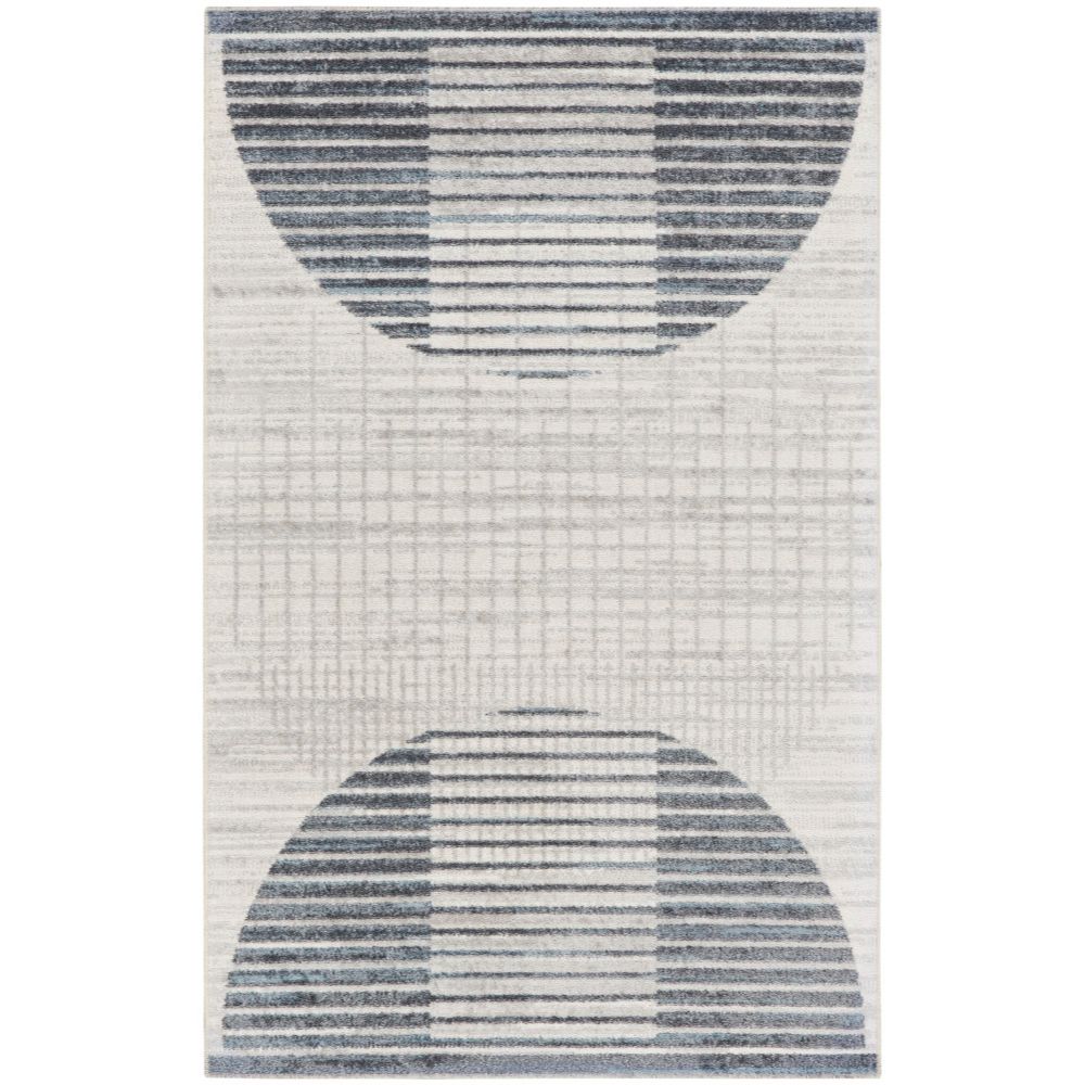 Nourison ASW03 Astra Machine Washable Area Rug in Ivory Blue, 3