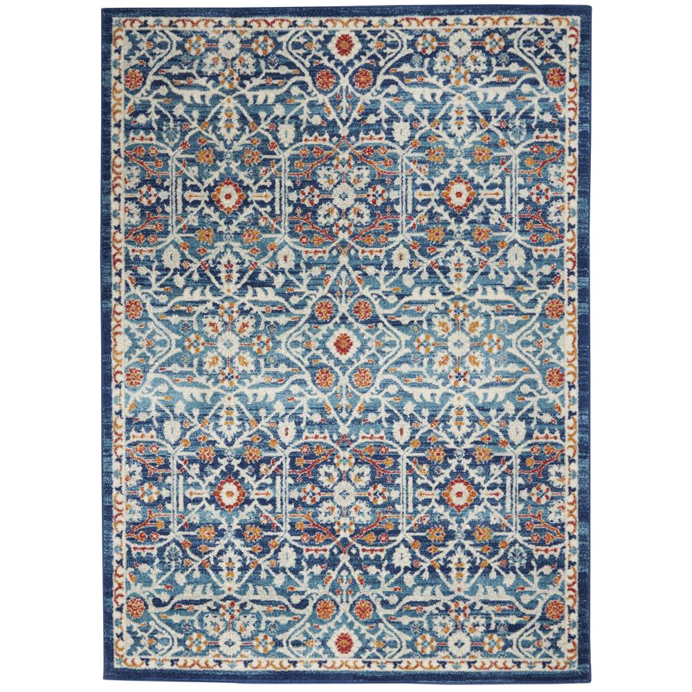 Nourison PSN28 Passion 3 Ft.9 In. x 5 Ft.9 In. Indoor/Outdoor Rectangle Rug in  Blue/Multicolor