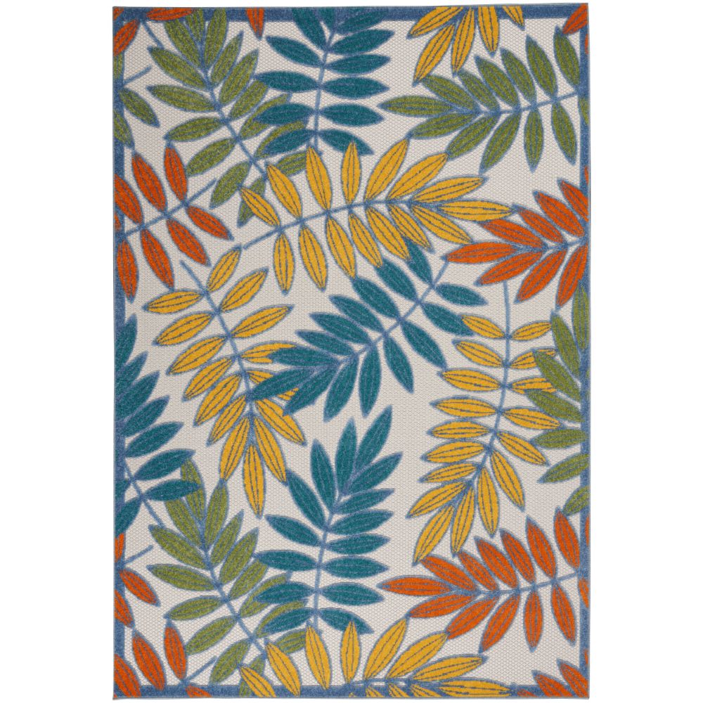 Nourison ALH18 Aloha 3 Ft. 6 In. x 5 Ft. 6 In. Area Rug in Ivory/Multi