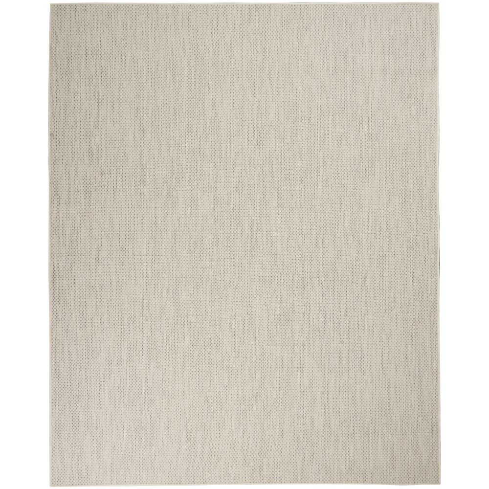 Nourison COU01 Courtyard 8 Ft. x 10 Ft. Area Rug in Ivory Silver