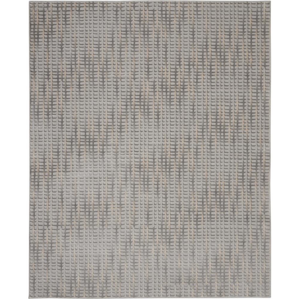 Nourison SLA04 Solace 8 Ft. x  10 Ft. Indoor/Outdoor Rectangle Rug in  Grey/Beige