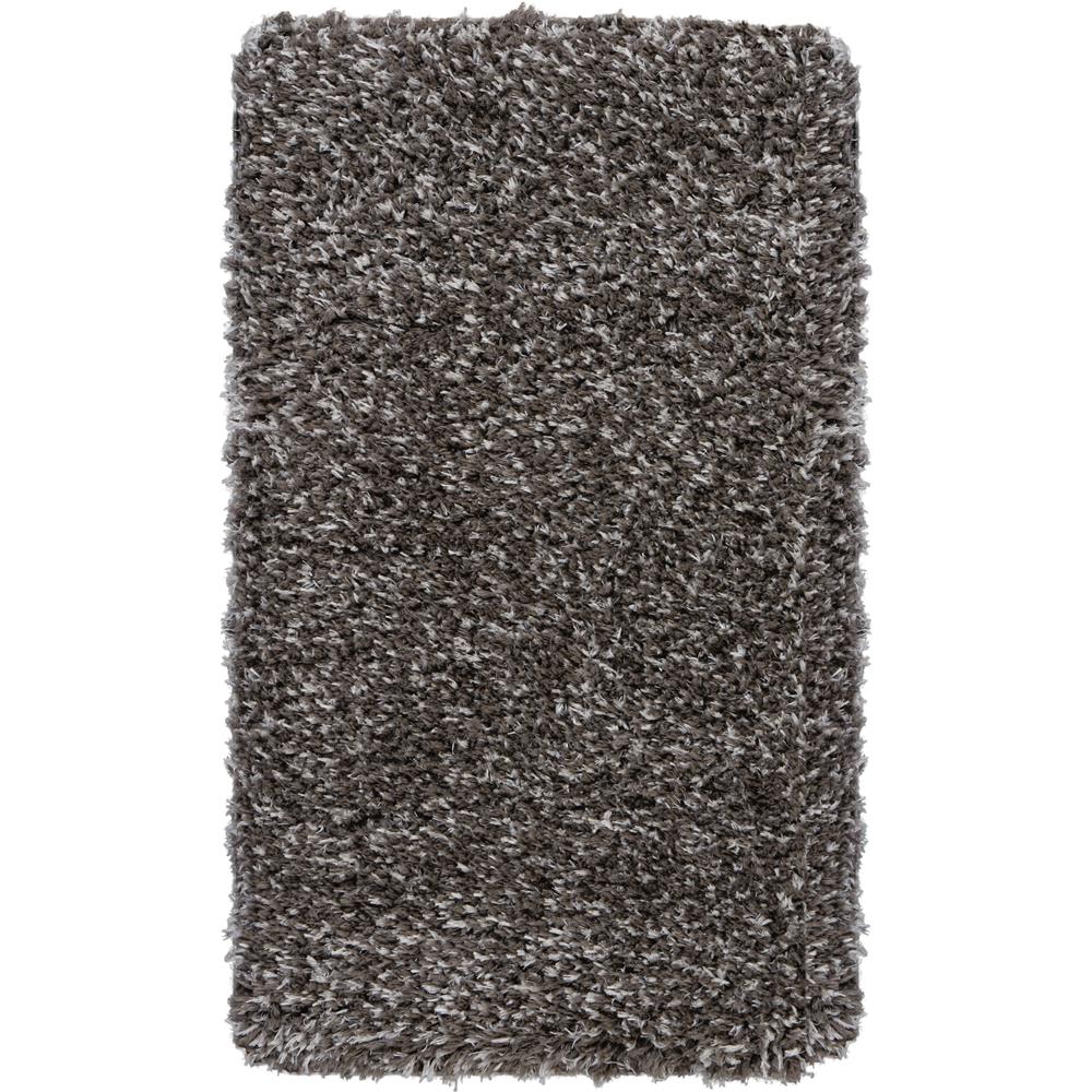Nourison ULP01 Ultra Plush Shag 2 Ft.2 In. x 3 Ft.9 In. Indoor/Outdoor Rectangle Rug in  Charcoal