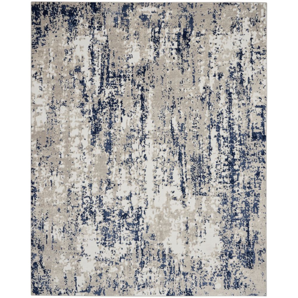 Nourison CYR03 Cyrus 7 Ft. 10 In. x 9 Ft. 10 In. Area Rug in Ivory/Navy