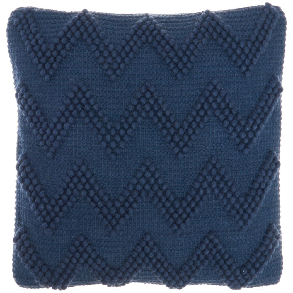 Nourison DC173 Mina Victory Life Styles Navy Large Chevron Throw Pillow in Navy