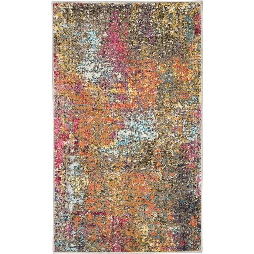 Nourison CES14 Celestial 2 Ft.2 In. x 3 Ft.9 In. Indoor/Outdoor Rectangle Rug in  Sunset
