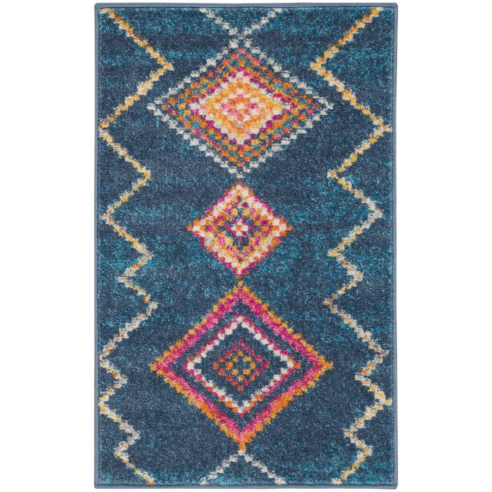 Nourison PSN44 Passion 1 Ft. 10 In. x 2 Ft. 10 In. Area Rug in Navy