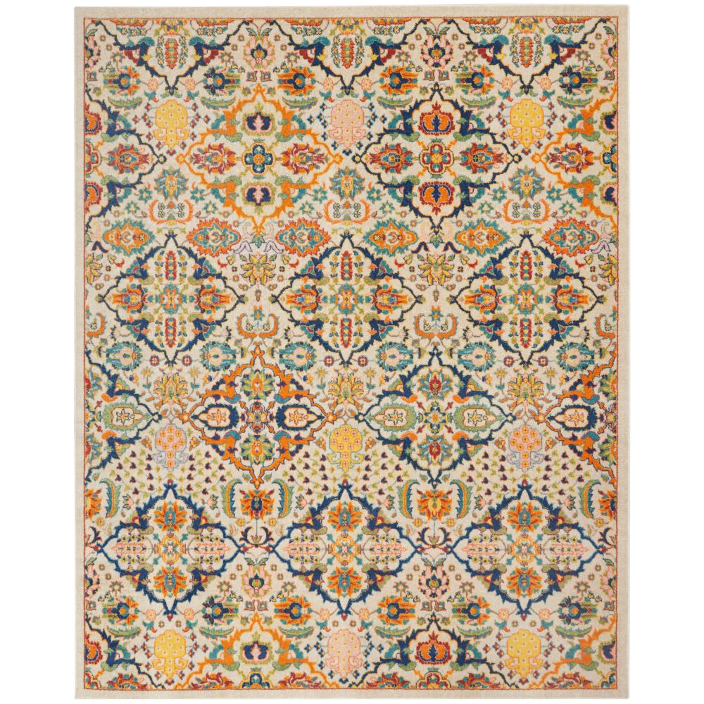 Nourison ALR03 Allure 7 Ft. 10 In. x 9 Ft. 10 In. Area Rug in Ivory Multicolor