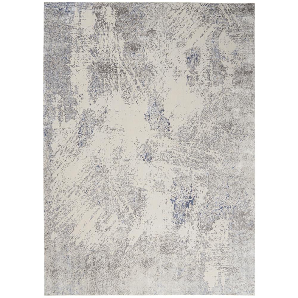 Nourison SLE06 Sleek Textures 7 Ft.10 In. x 10 Ft.6 In. Indoor/Outdoor Rectangle Rug in  Ivory/Grey