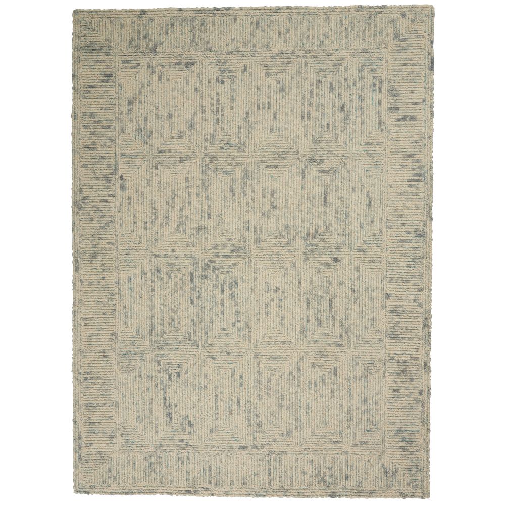 Nourison VAI04 Vail 3 Ft. 9 In. x 5 Ft. 9 In. Area Rug in Ivory/Gray/Teal