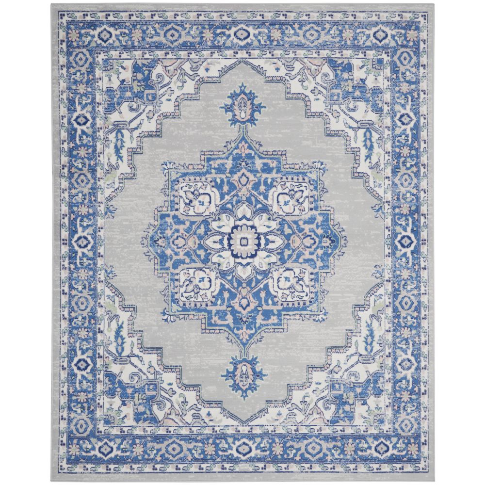 Nourison WHS03 Whimsical 7 Ft. x 10 Ft. Area Rug in Grey Blue
