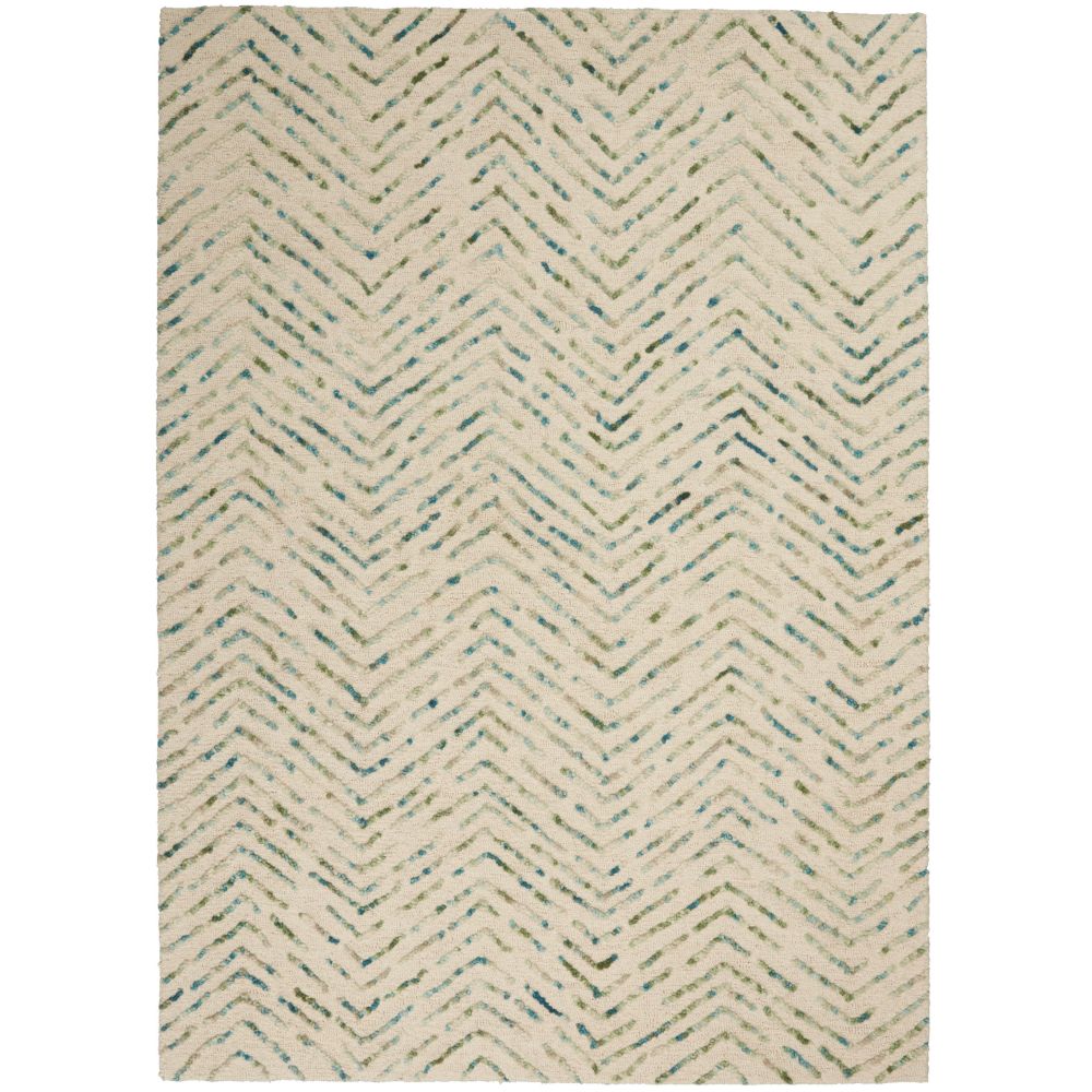 Nourison VAI02 Vail 3 Ft. 9 In. x 5 Ft. 9 In. Area Rug in Iv/Green