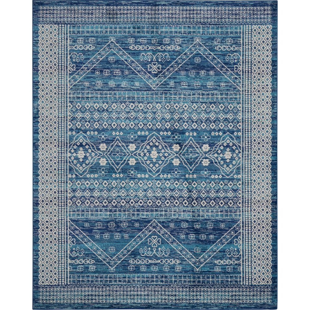 Nourison PSN27 Passion 6 Ft. 7 In. x 9 Ft. 6 In. Area Rug in Navy Blue