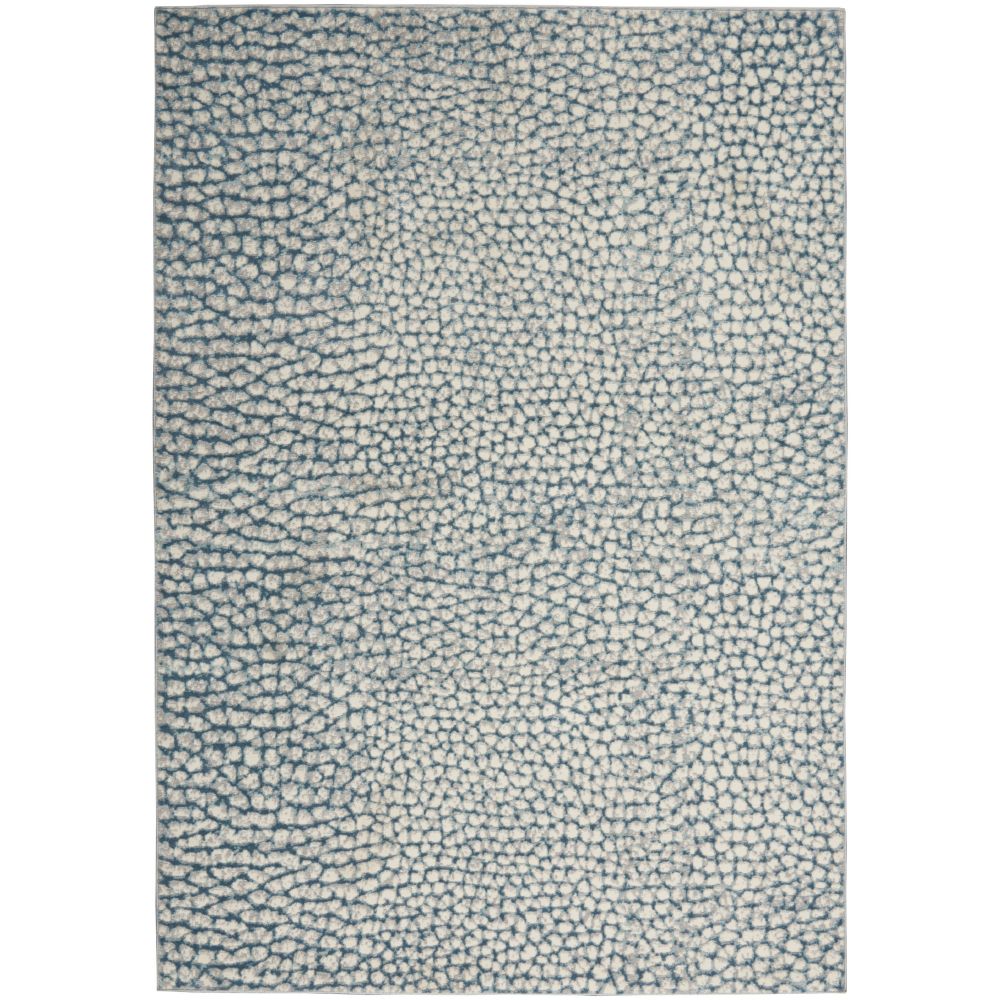 Nourison IMHR4 Joli 5 Ft. 3 In. x 7 Ft. 3 In. Inspire Me! Home Décor Area Rug in Ivory/Blue/Grey