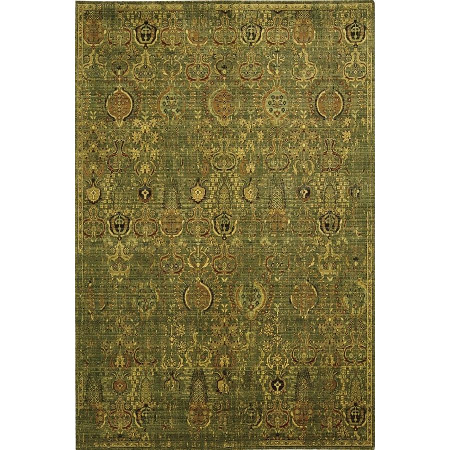 Nourison TML11 Timeless 5 Ft. 6 In. X 8 Ft. Rectangle Rug in Green Gold
