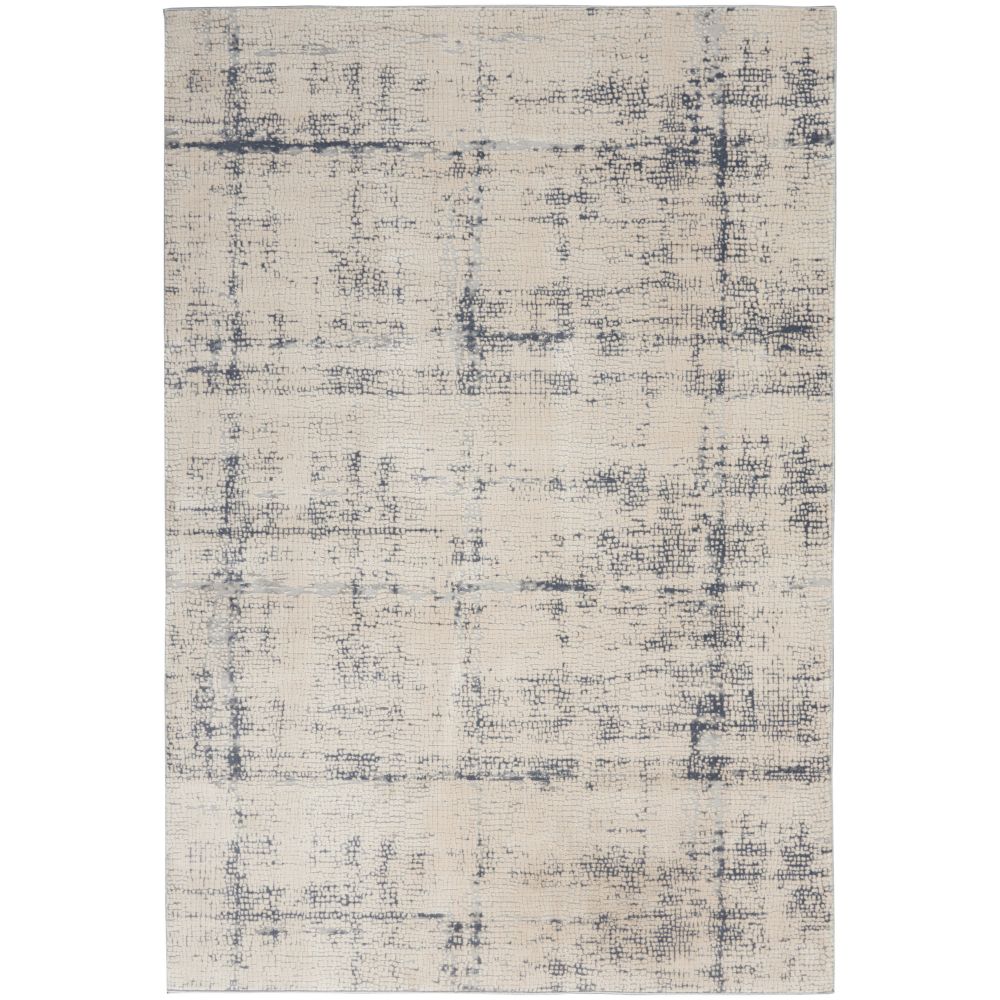 Nourison 099446165886 Rustic Textures Area Rug in Ivory Blue, 6