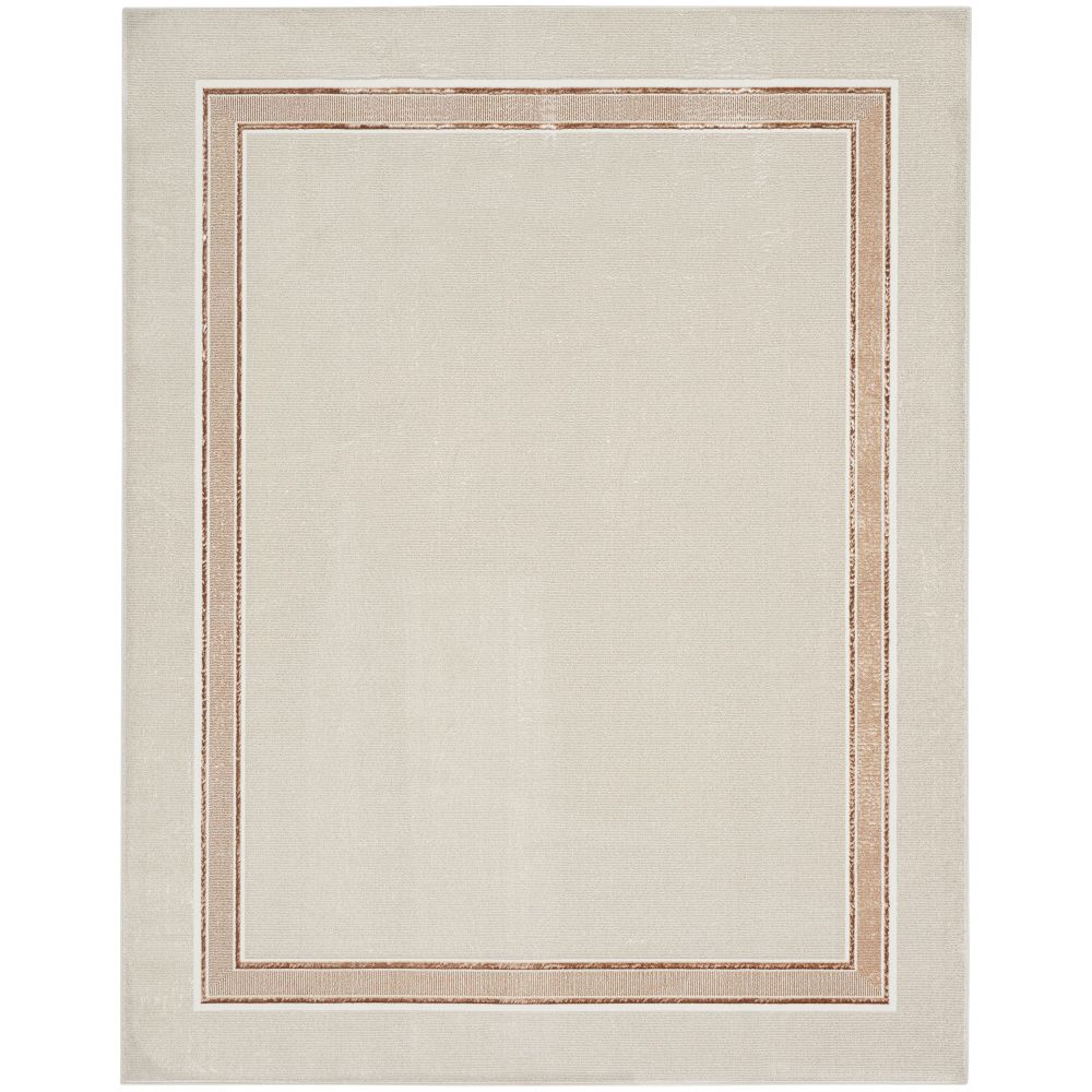 Nourison GLM08 Glam Area Rug in Ivory Cream, 8