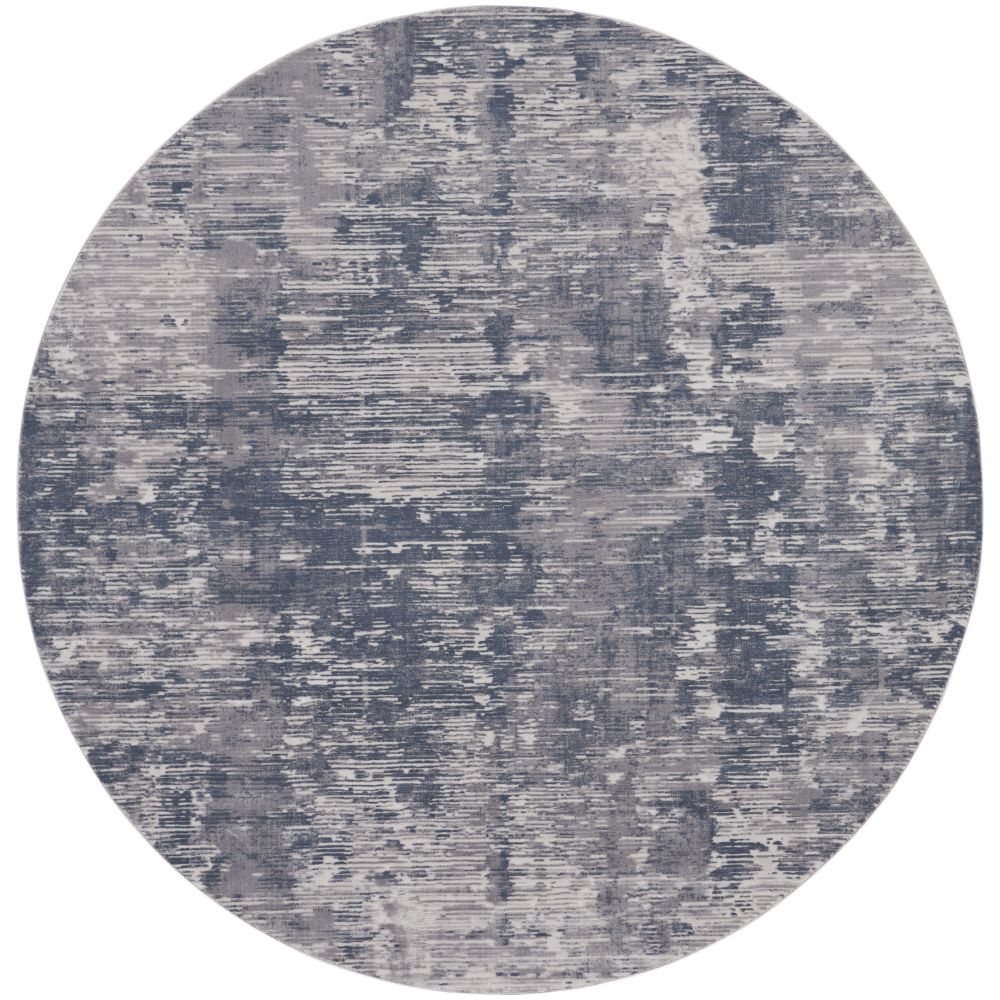 Nourison RUS05 Rustic Textures Area Rug in Grey, 5