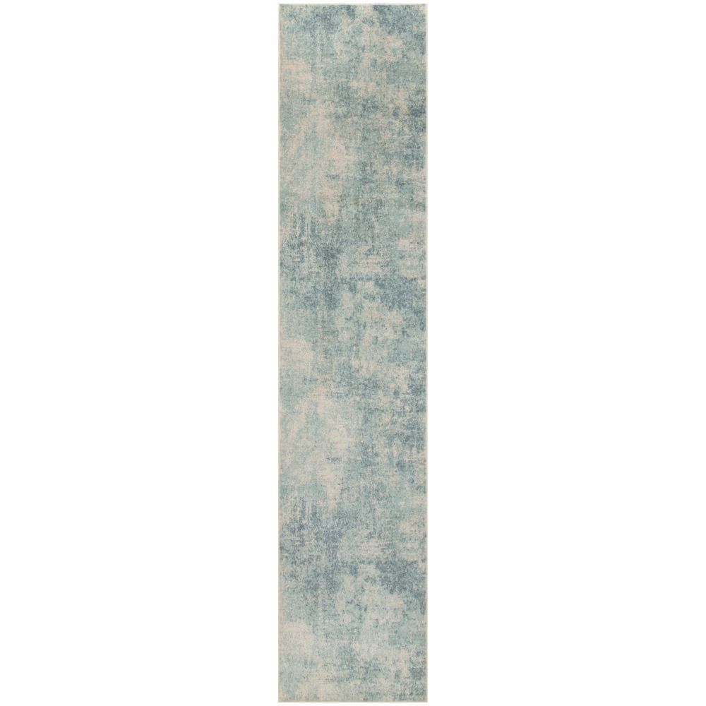 Nourison ASW07 Astra Machine Washable Area Rug in Blue Ivory, 2