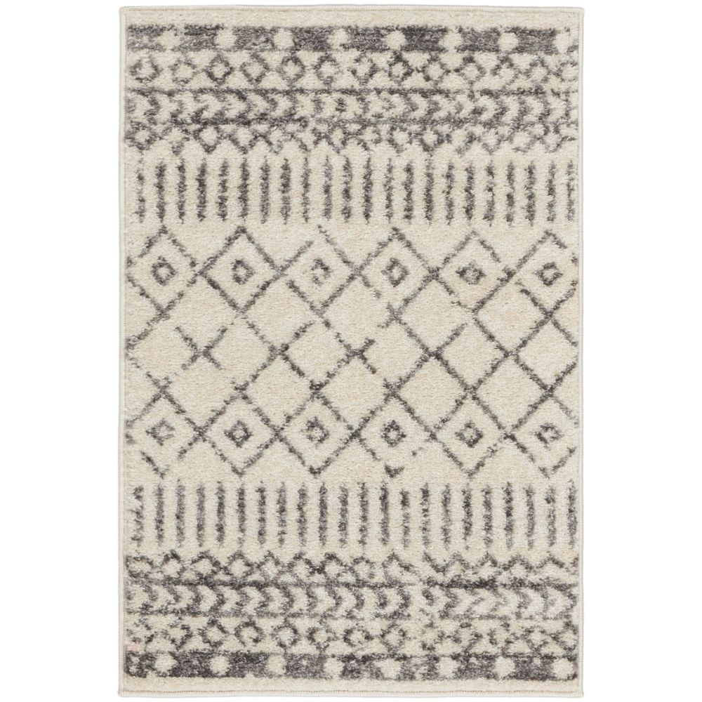 Nourison PSN42 Passion 1 Ft. 10 In. x 2 Ft. 10 In. Area Rug in Ivory/Gray