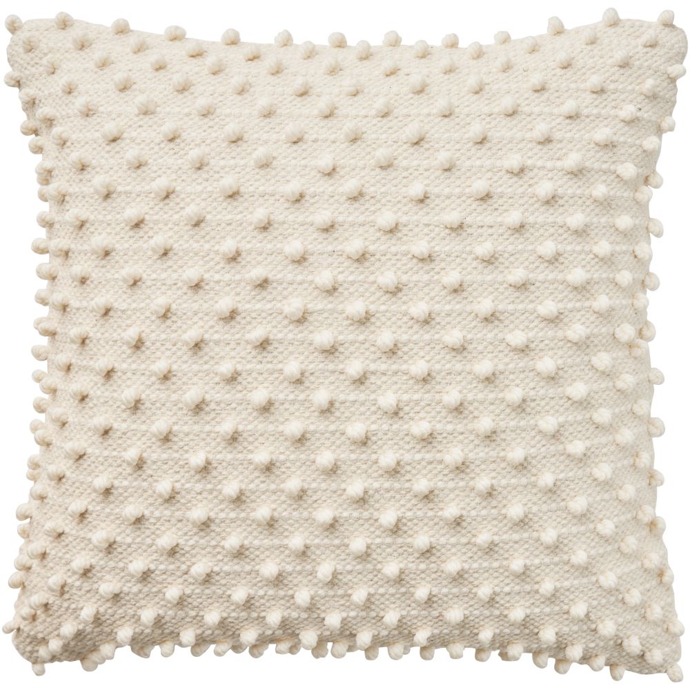 Nourison GC481 Mina Victory Lifestyle Loop Dots Ivory Throw Pillows