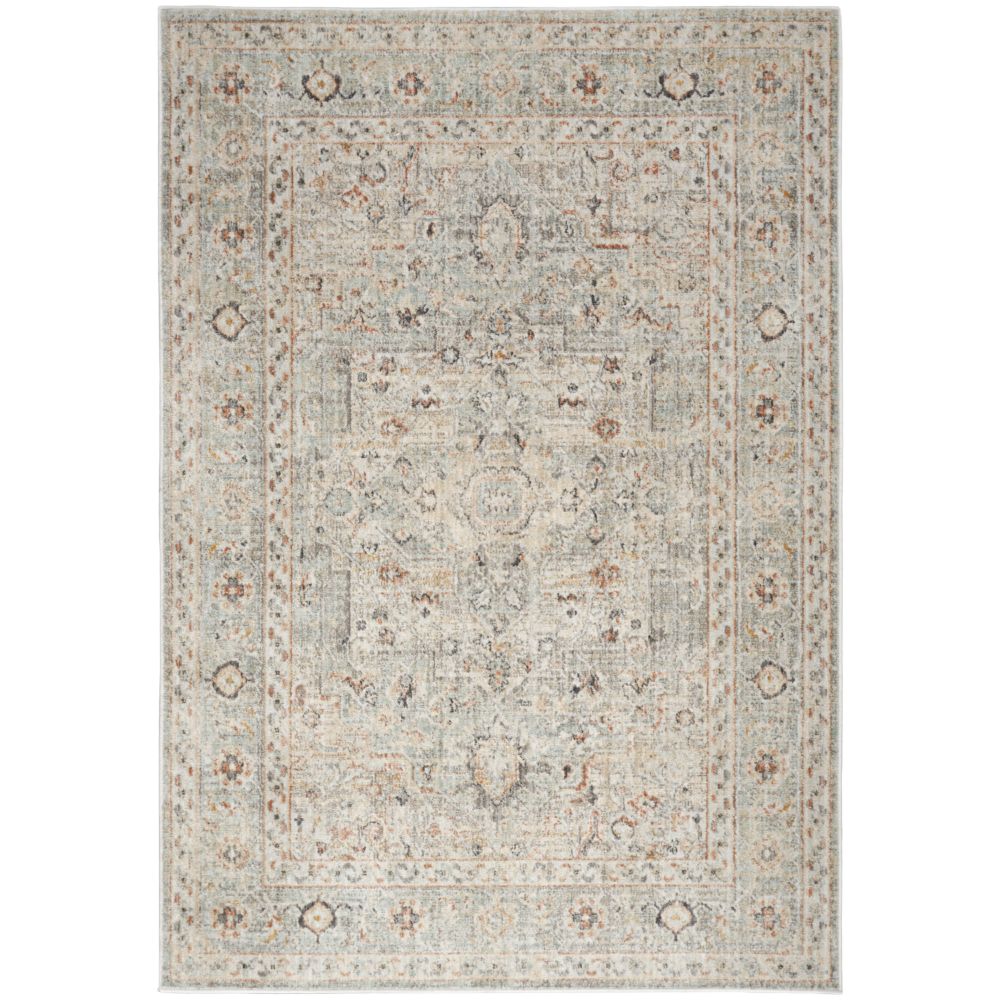 Nourison OUS02 Oushak Home Area Rug in Light Grey, 5