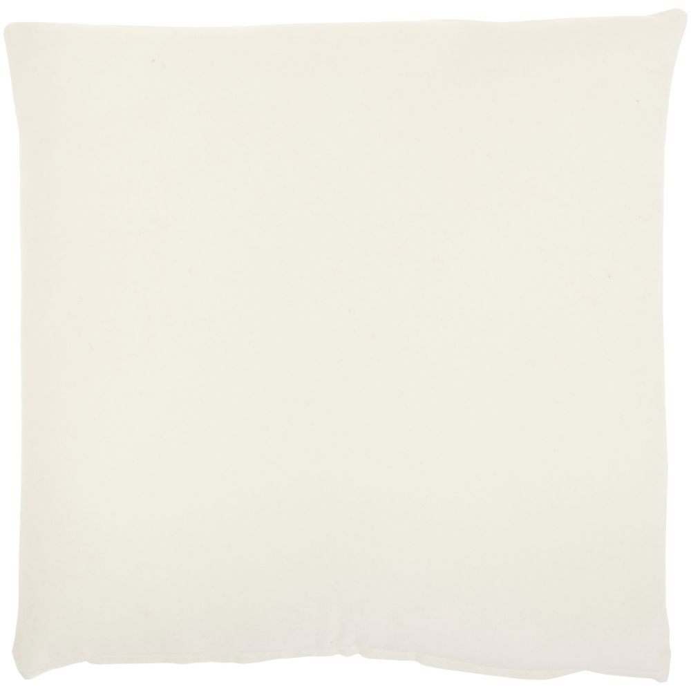 Nourison SS900 Life Styles Solid Velvet Ivory Throw Pillow in Ivory