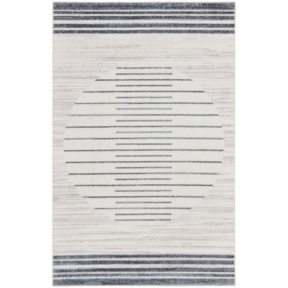Nourison ASW04 Astra Machine Washable Area Rug in Ivory Blue, 3
