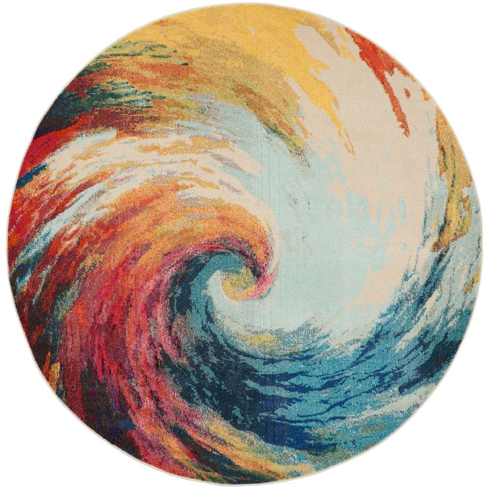 Nourison CES07 Celestial 7 Ft. 10 In. x 7 Ft. 10 In. Area Rug in Wave