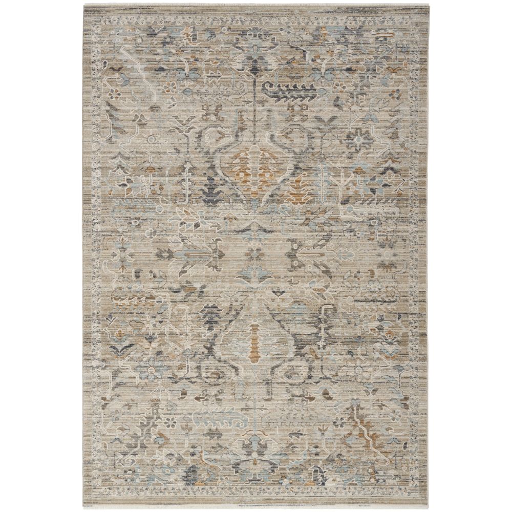 Nourison NYE02 Nyle 5 ft. 3 in. x 7 ft. 10 in. Rectangle Area Rug in Ivory Taupe