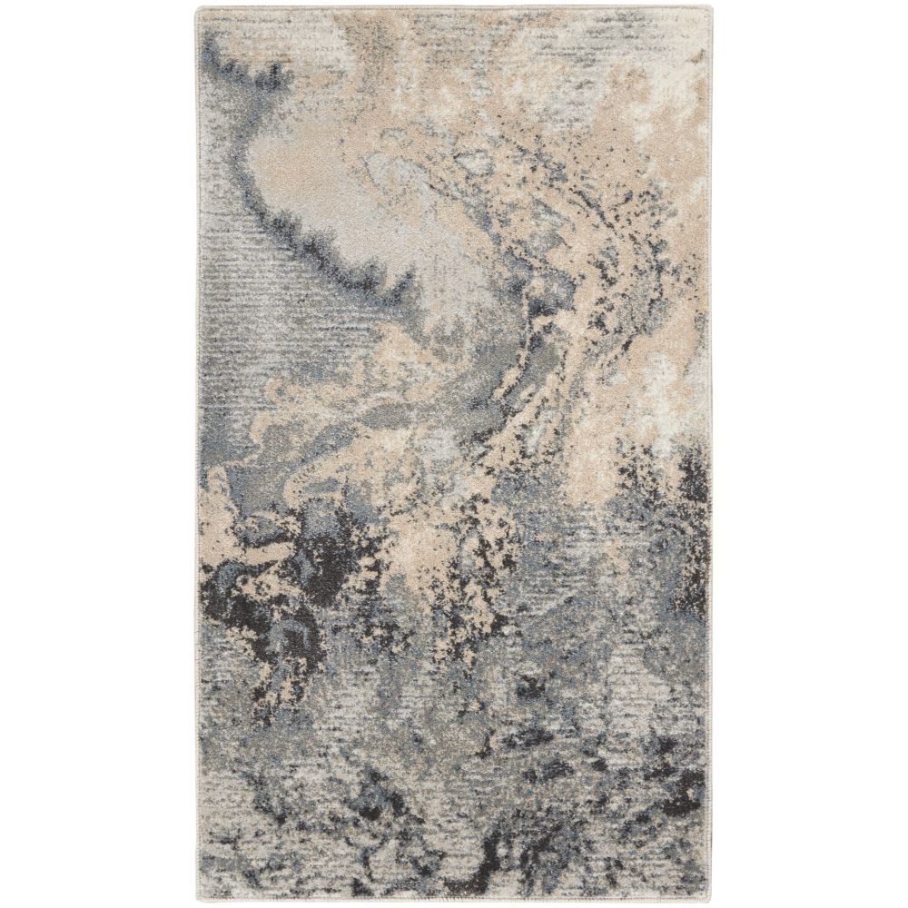 Nourison MAE08 Maxell 2 Ft. 2 In. x 3 Ft. 9 In. Area Rug in Gray