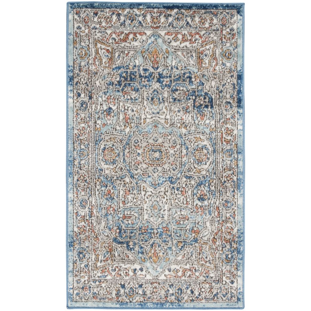 Nourison CNC11 Concerto 2 Ft. 2 In. x 3 Ft. 9 In. Area Rug in Ivory Blue