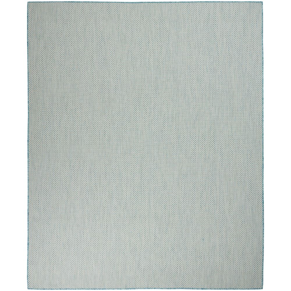 Nourison COU01 Courtyard 7 Ft. x 10 Ft. Area Rug in Ivory Aqua