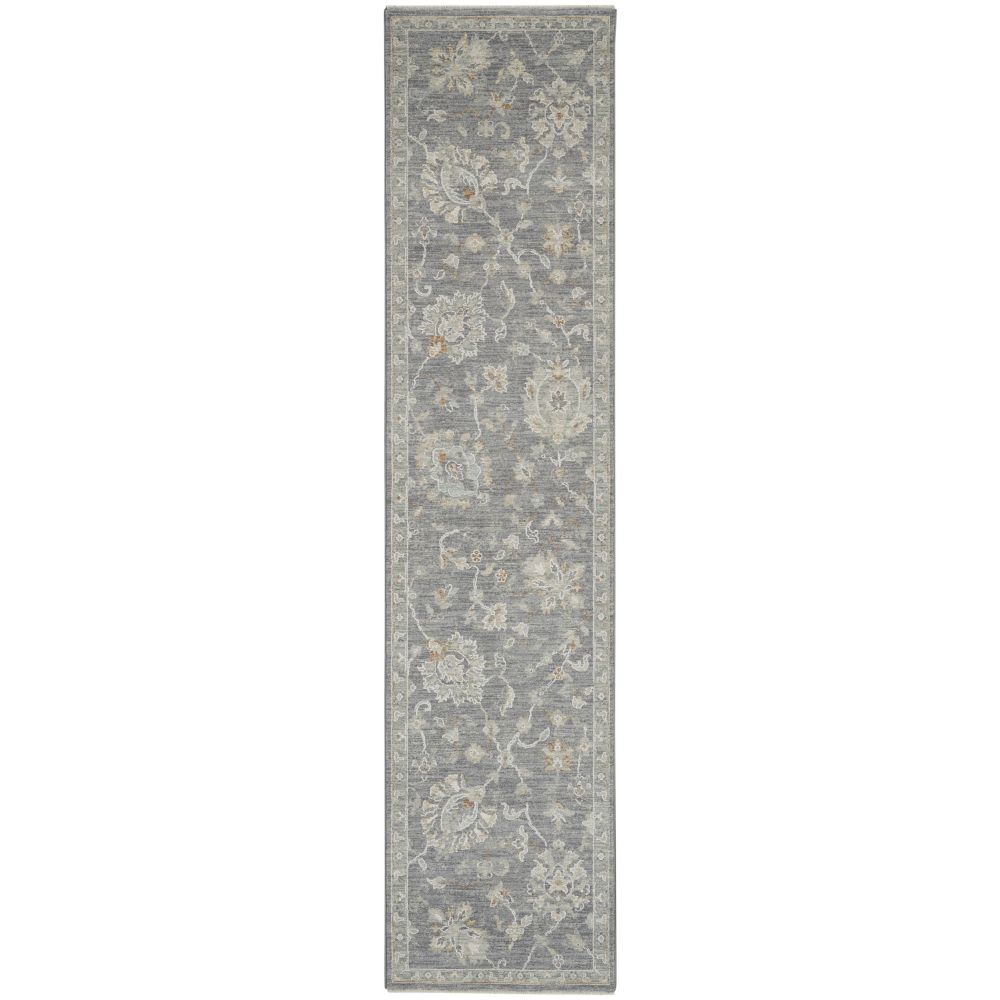 Nourison ASR04 Asher 2 Ft. 3 In. x 10 Ft. 2 In. Area Rug in Charcoal