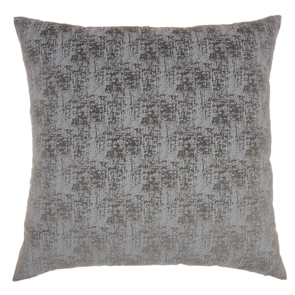 Nourison ET438 Mina Victory Life Styles Erased Velvet Charcoal Throw Pillow in Charcoal