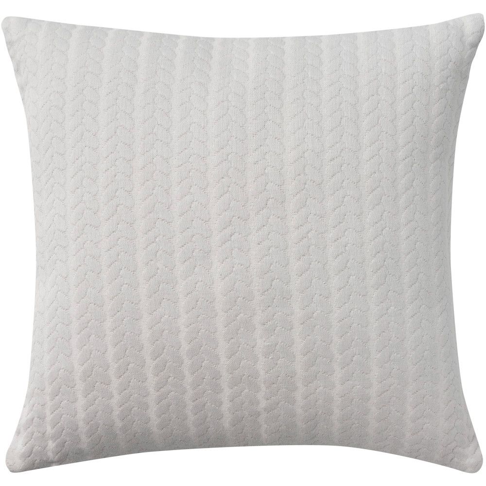 Nourison EE255 Mina Victory Life Styles Verticle Stripes Pillow Cover in Lt Grey
