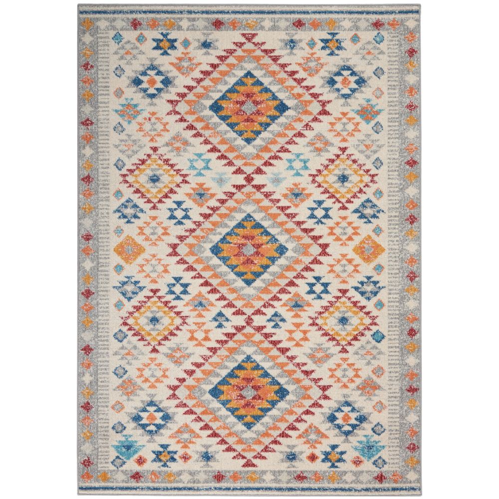Nourison PSN47 Passion 5 Ft. 3 In. x 7 Ft. 3 In. Area Rug in Ivory/Multi