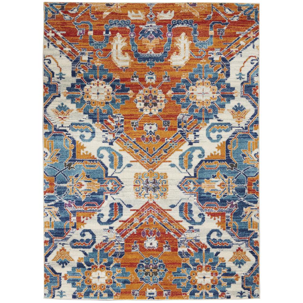 Nourison PSN31 Passion 3 Ft.9 In. x 5 Ft.9 In. Indoor/Outdoor Rectangle Rug in  Multicolor
