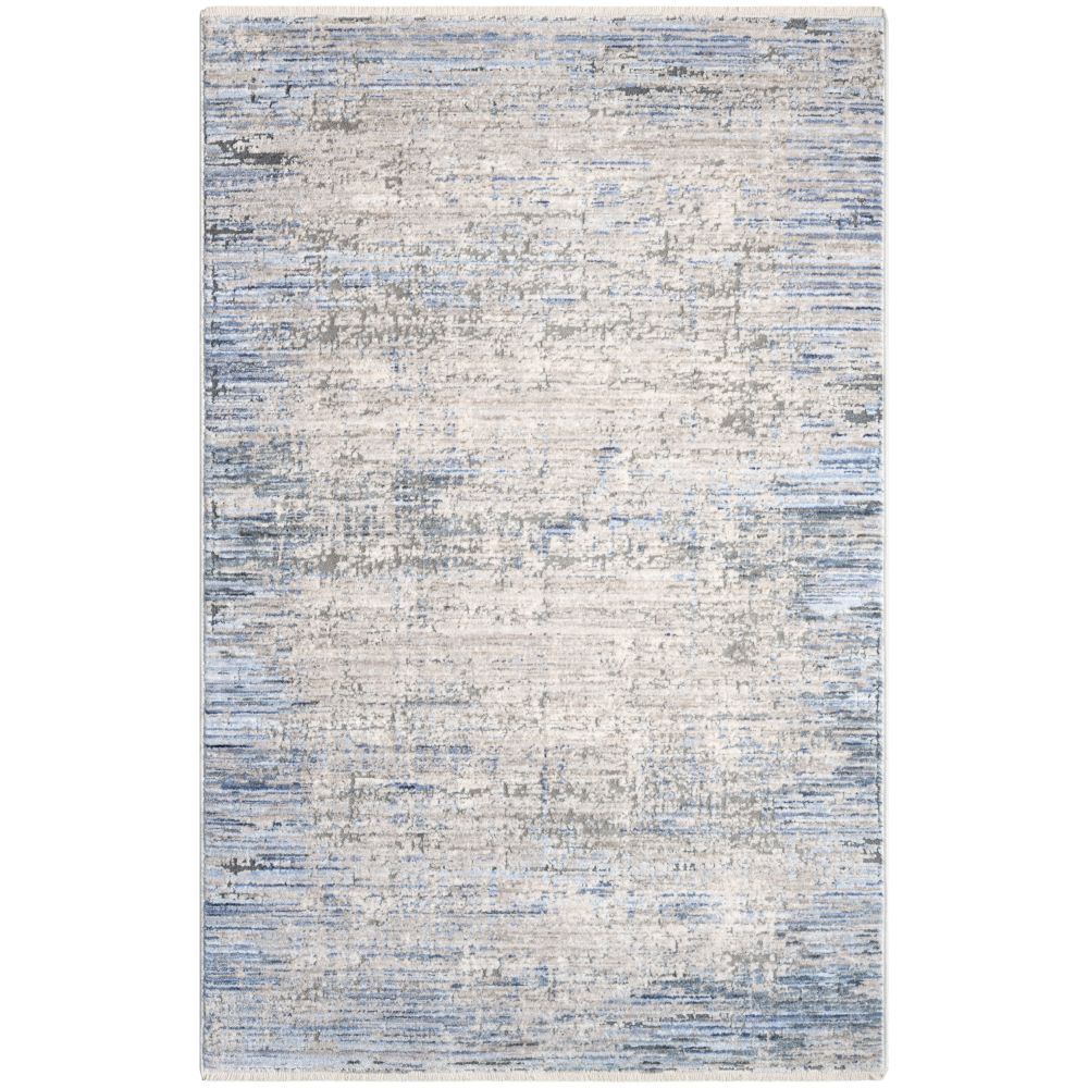 Nourison MAB02 Modern Abstract Area Rug in Blue Grey, 3