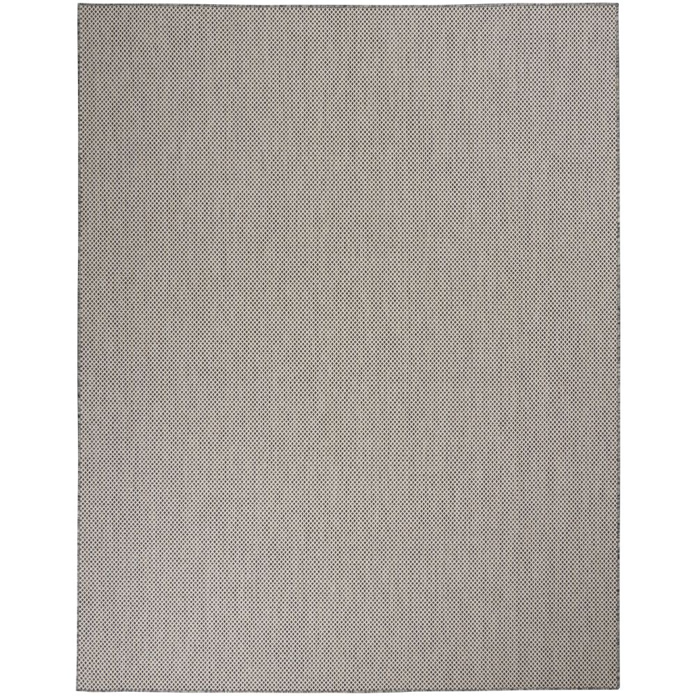 Nourison COU01 Courtyard 7 Ft. x 10 Ft. Area Rug in Ivory Charcoal