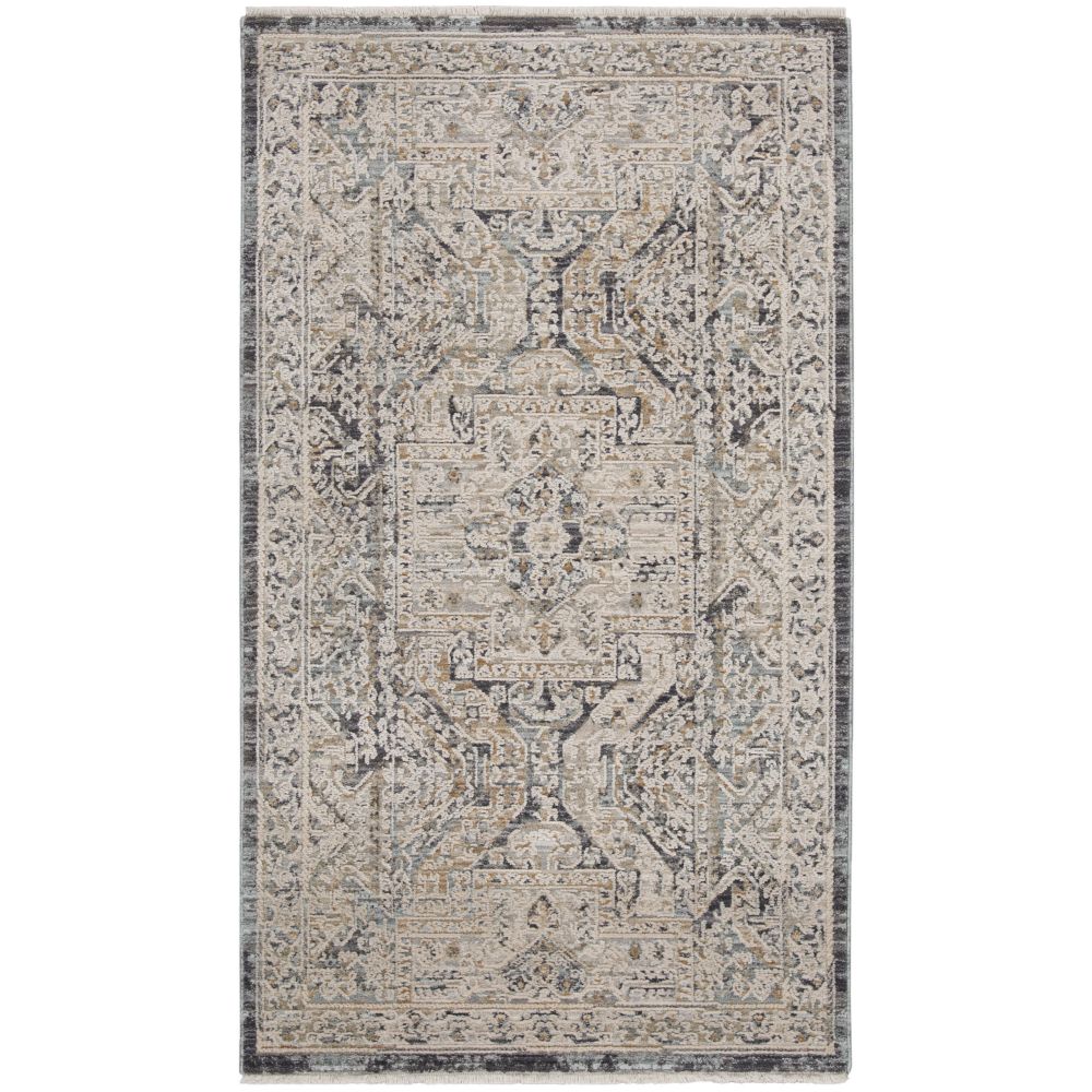 Nourison NYE01 Nyle Area Rug in Ivory Charcoal, 2