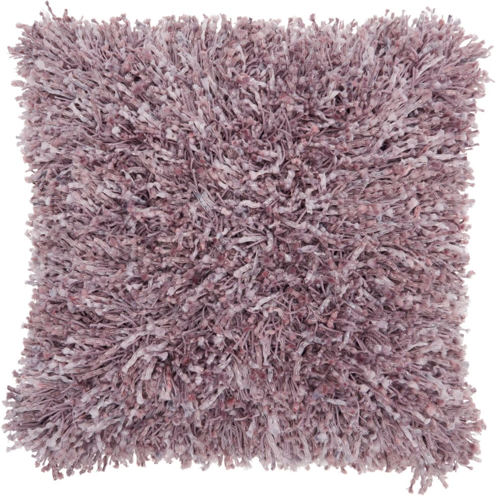 Nourison TL050 Mina Victory Shag Space Dyed Shag Lavender Throw Pillow in LAVENDER