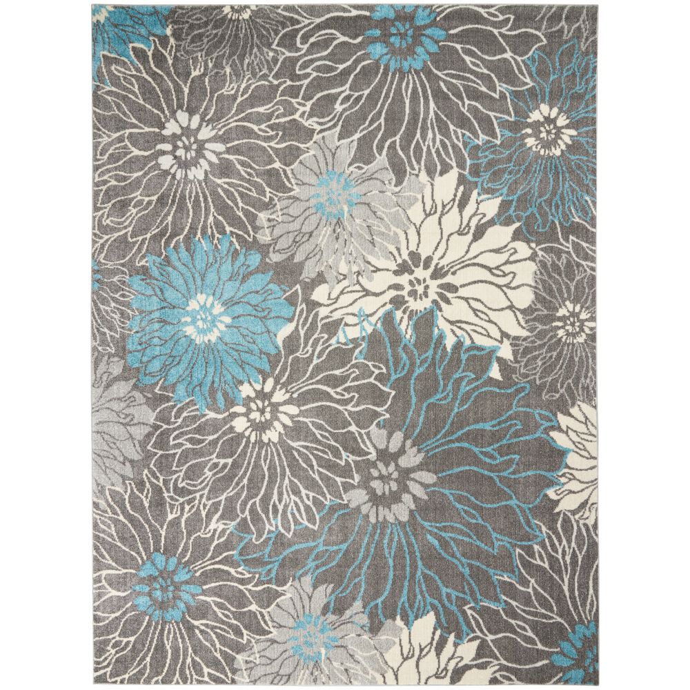 Nourison PSN17 Passion 9 Ft. x 12 Ft. Area Rug in Charcoal/Blue
