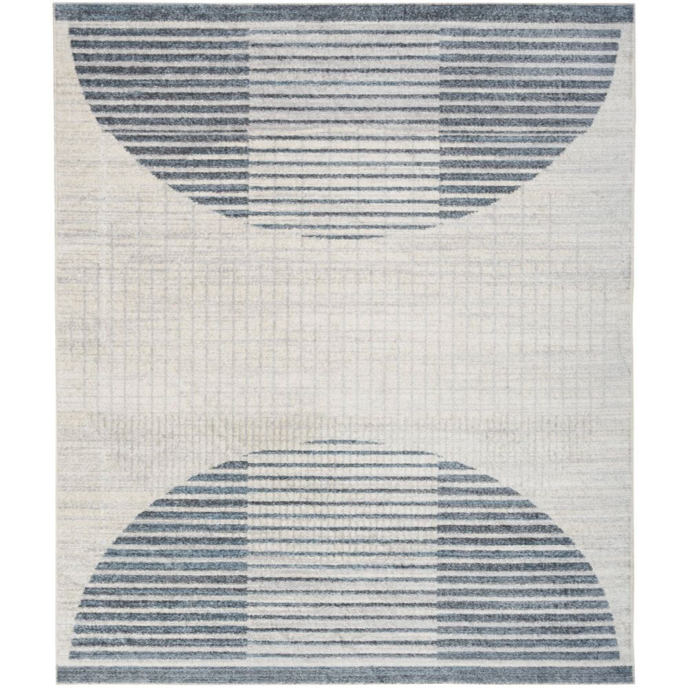 Nourison ASW03 Astra Machine Washable Area Rug in Ivory Blue, 9