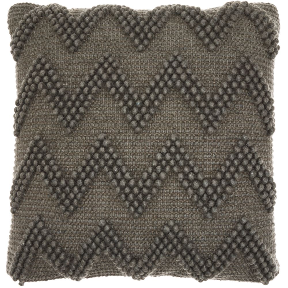 Nourison DC173 Mina Victory Life Styles Charcoal Large Chevron Throw Pillow in Charcoal