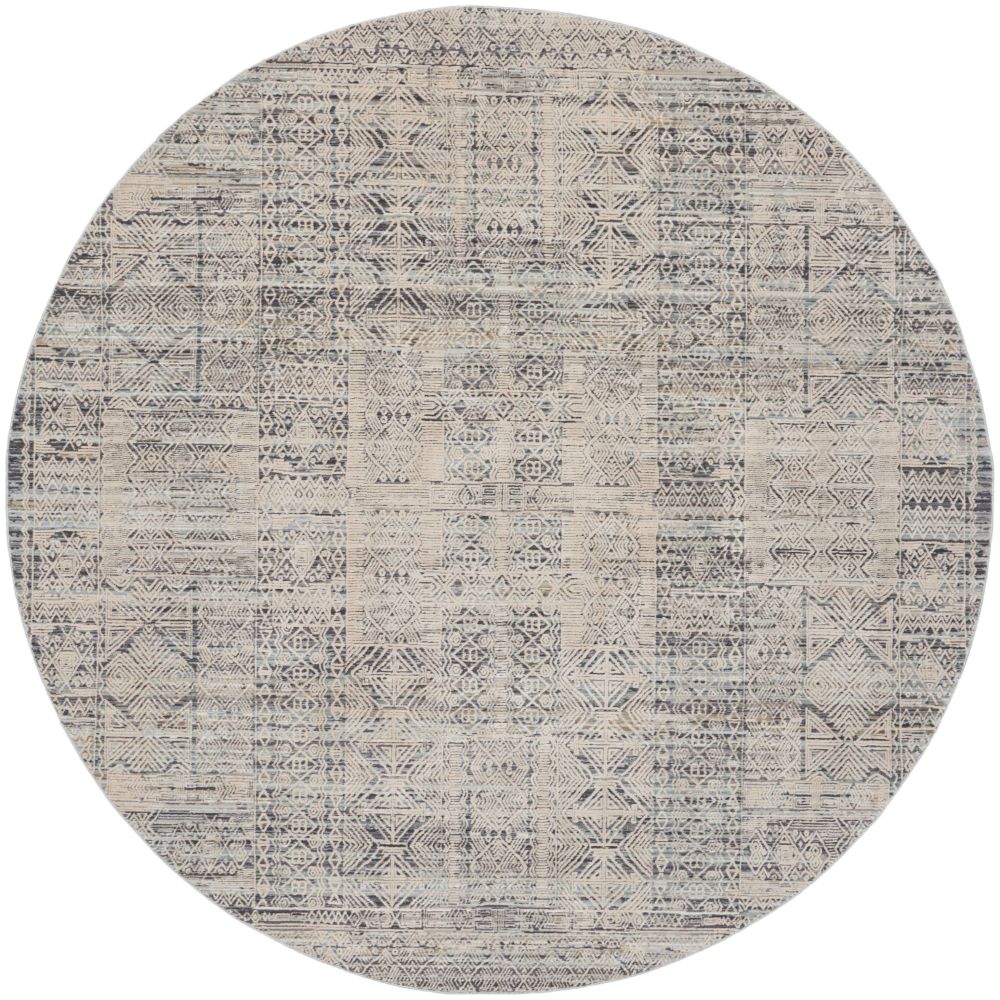 Nourison NYE06 Nyle Area Rug in Ivory Blue, 7