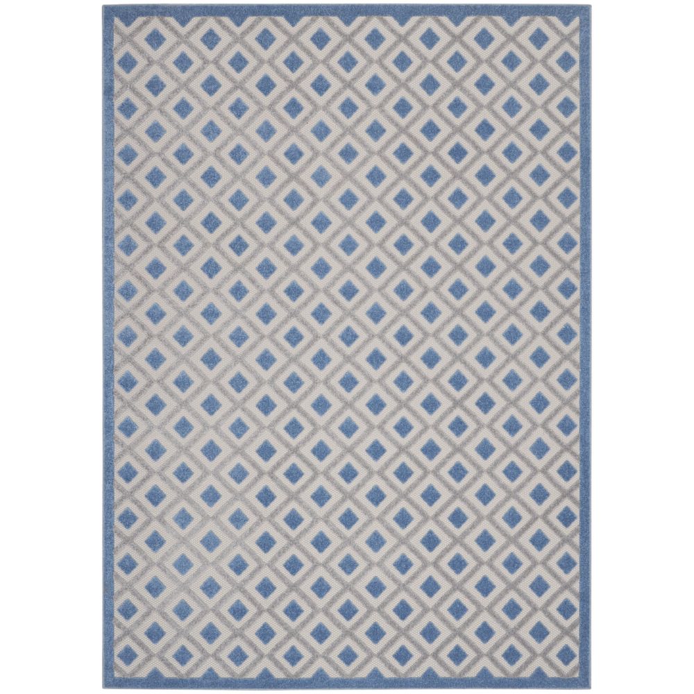 Nourison ALH26 Aloha 9 Ft. 6 In. x 13 Ft. Area Rug in Blue/Grey