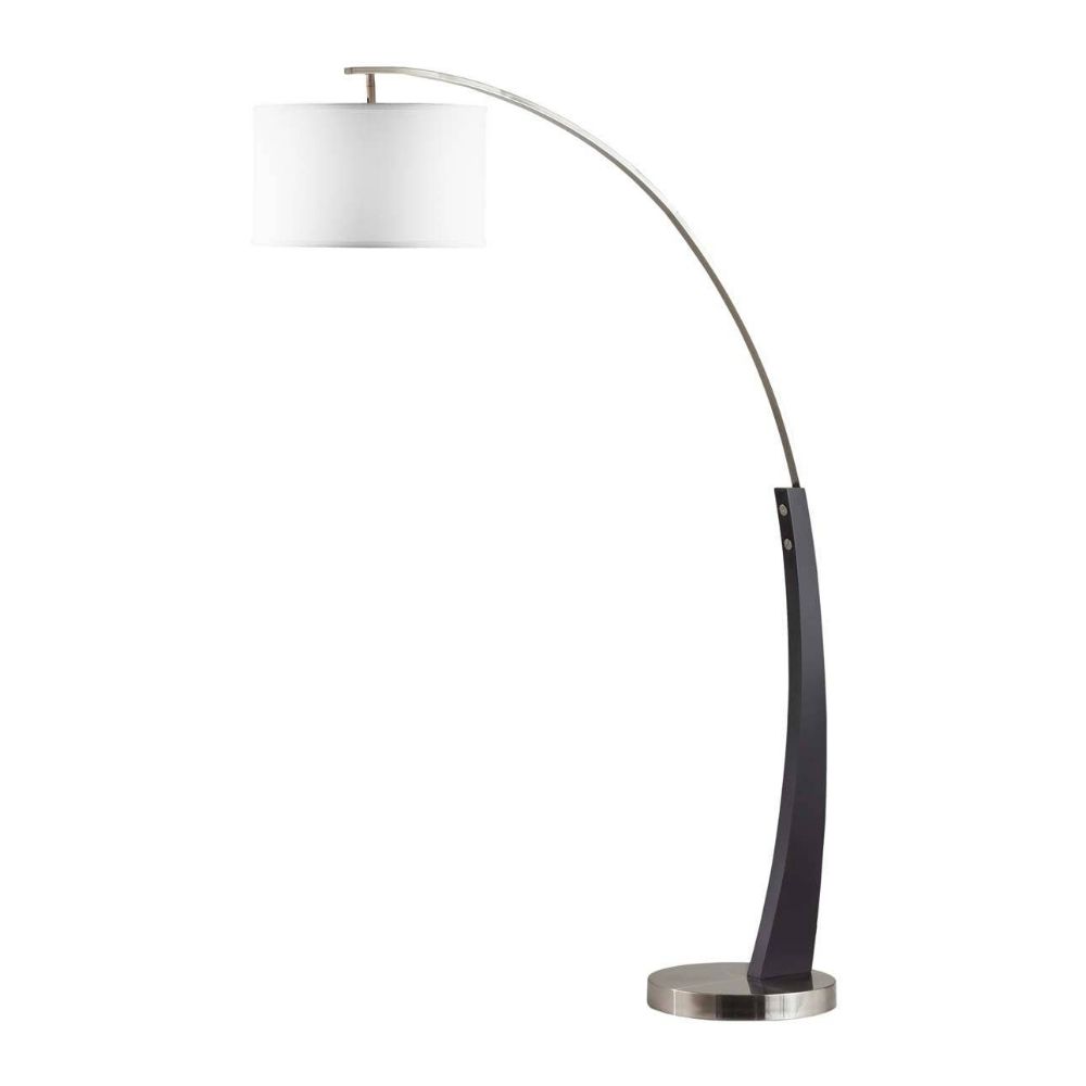Nova Lighting 2110003A Plimpton 72" Arc Lamp in Espresso and Brushed Nickel with On/Off Switch