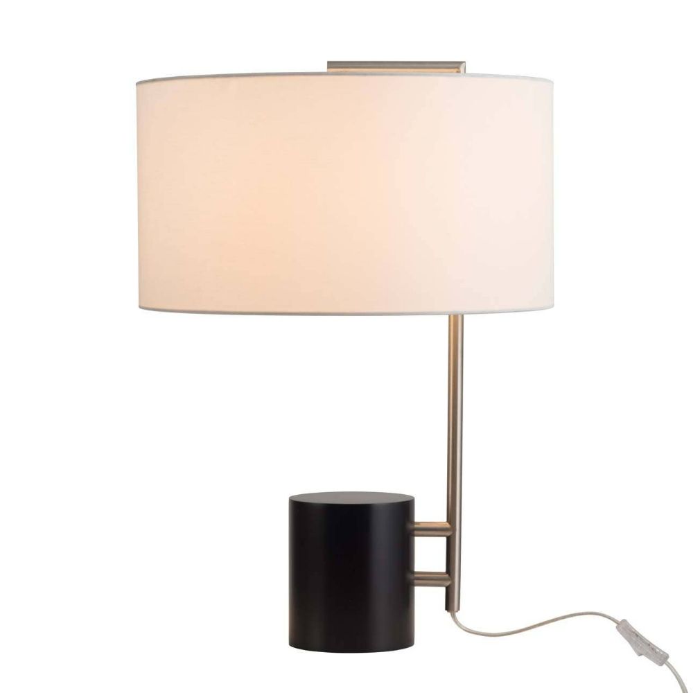 Nova Lighting 107720BN Palos Verdes 24" Table Lamp in Espresso and Brushed Nickel with On/Off Switch
