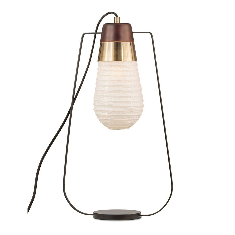 Nova Lighting 1011500WB Sunset Lantern Lamp | Weathered Brass | White Shade